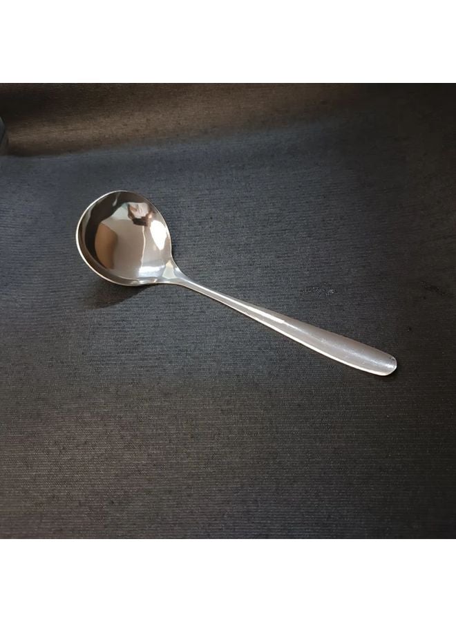 2pcs Stainless Steel Soup Spoons Long Handle Large Capacity Thickened Kitchen Spoons - Image 4