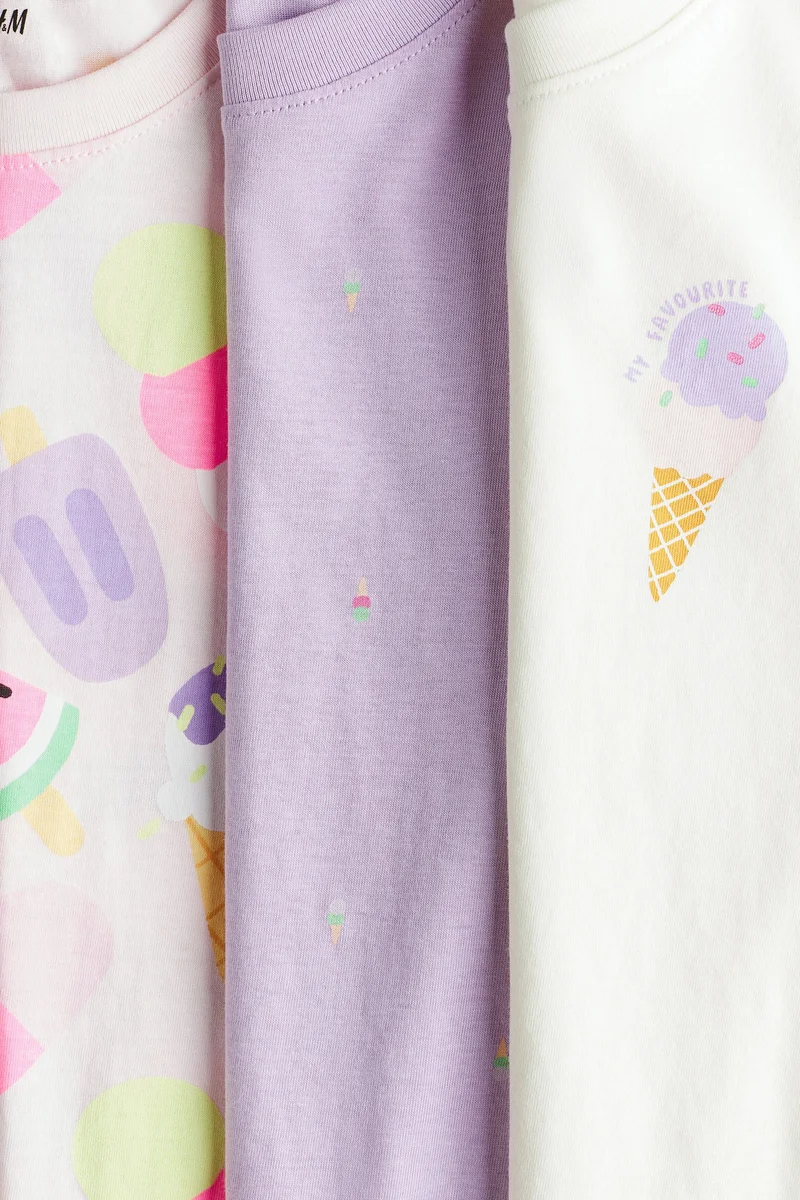 H&M 3-pack printed T-shirts