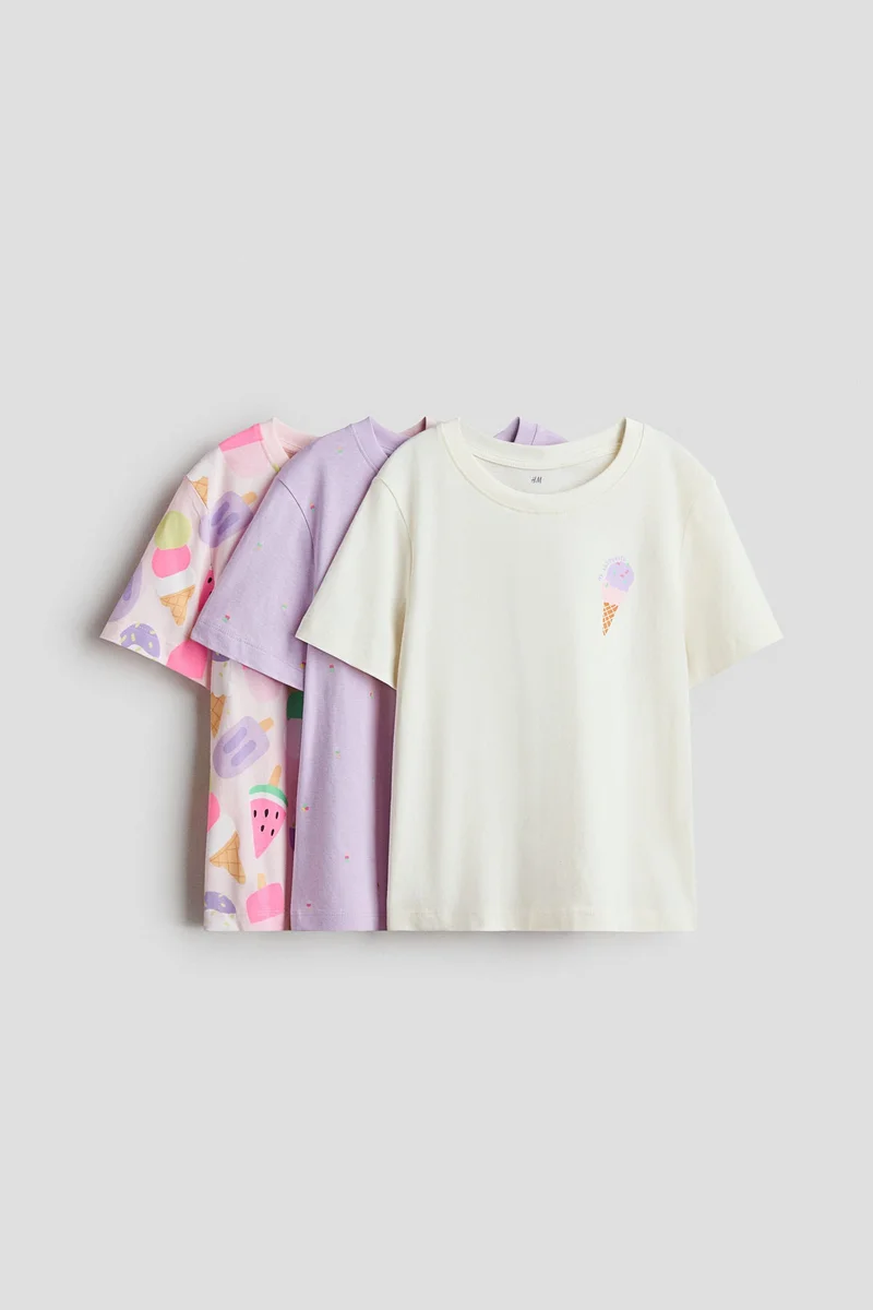 H&M 3-pack printed T-shirts
