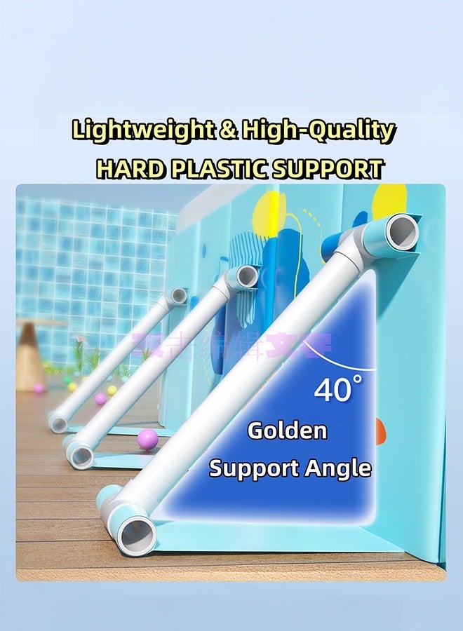 XiuWoo Non-Inflatable Swimming Pool, Portable Kiddie Pool for Kids and Adults, Foldable Pool with Bracket, Collapsible Pools for Outdoor Garden Backyard Pets Dog Pools 260×165×55cm - Image 5