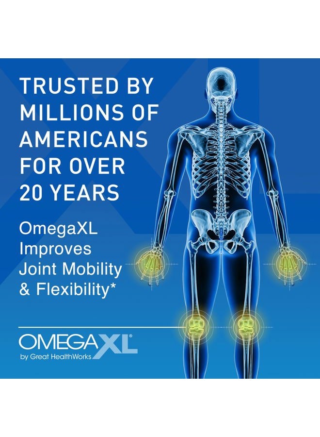 OmegaXL محار ذو شفة خضراء من نيوزيلندا، مكمل طبيعي لتخفيف آلام المفاصل والالتهابات أوميغا 3 60 حبة و فيتامين XL D3، 5,000 وحدة دولية 125 ميكروغرام 30 حبة - Image 5