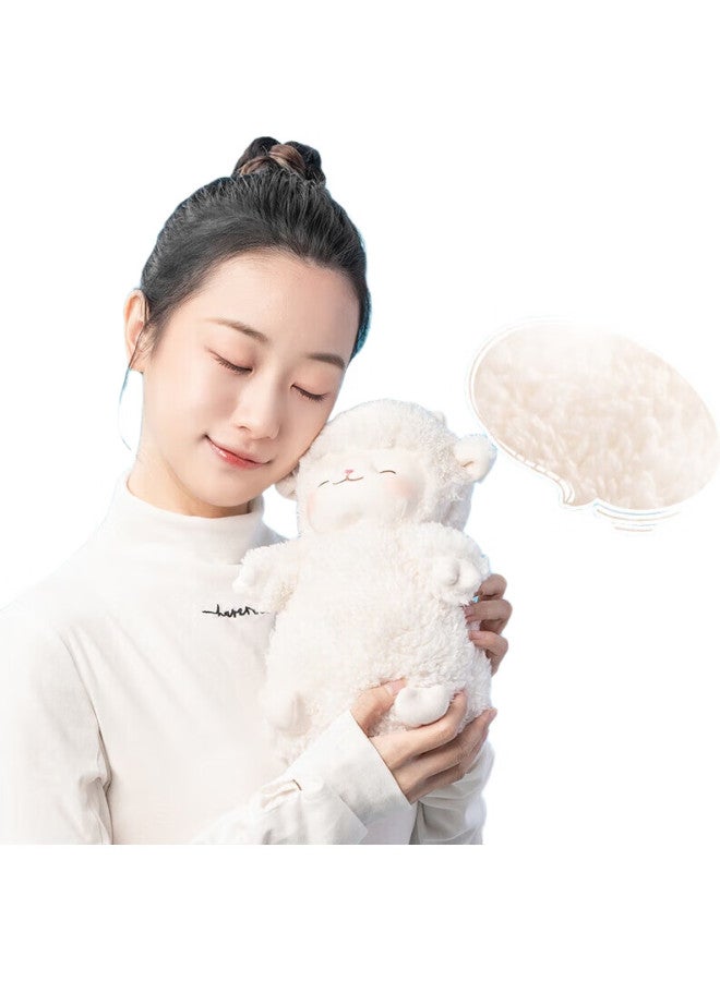Miniso Lamb Lamb Standing Plush Doll Toy Stuffed Animal Pillow Gift For Girlfriend, Children'S Birthday Present For Girls, Warm White - Image 1