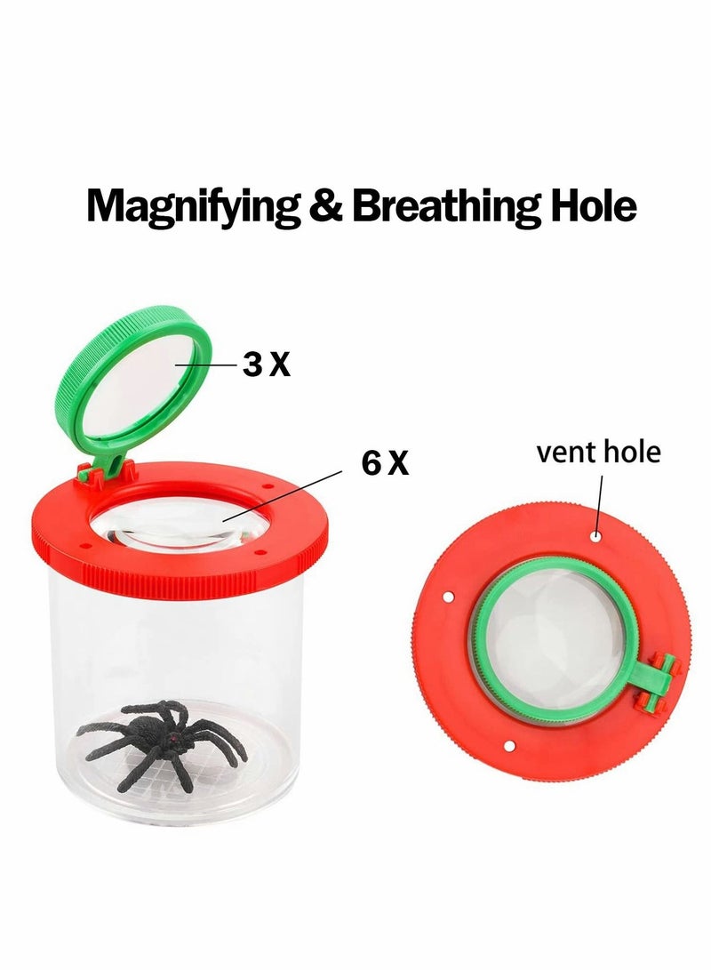 Excefore Insect Box, Insect Cage with Magnifying Insect Observation Box Portable Bug Viewer Bug Jar - Image 2