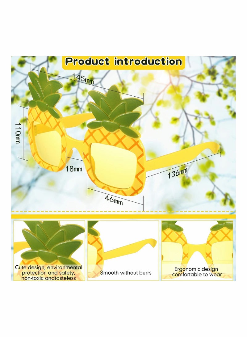 Excefore 6 Pairs Party Sunglasses Hawaiian Funny Sunglasses Tropical Fancy Dress Props Summer Party Sunglasses Novelty Eyeglasses for Kids Adults Hawaiian Beach Theme Party Supplies Favors  - Image 5
