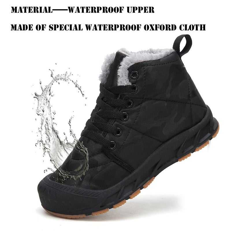 FANSITE Boys Snow Boots Winter Waterproof Slip Resistant Cold Weather Shoesï¼ˆLittle Kid/Big Kid black29 - Image 5
