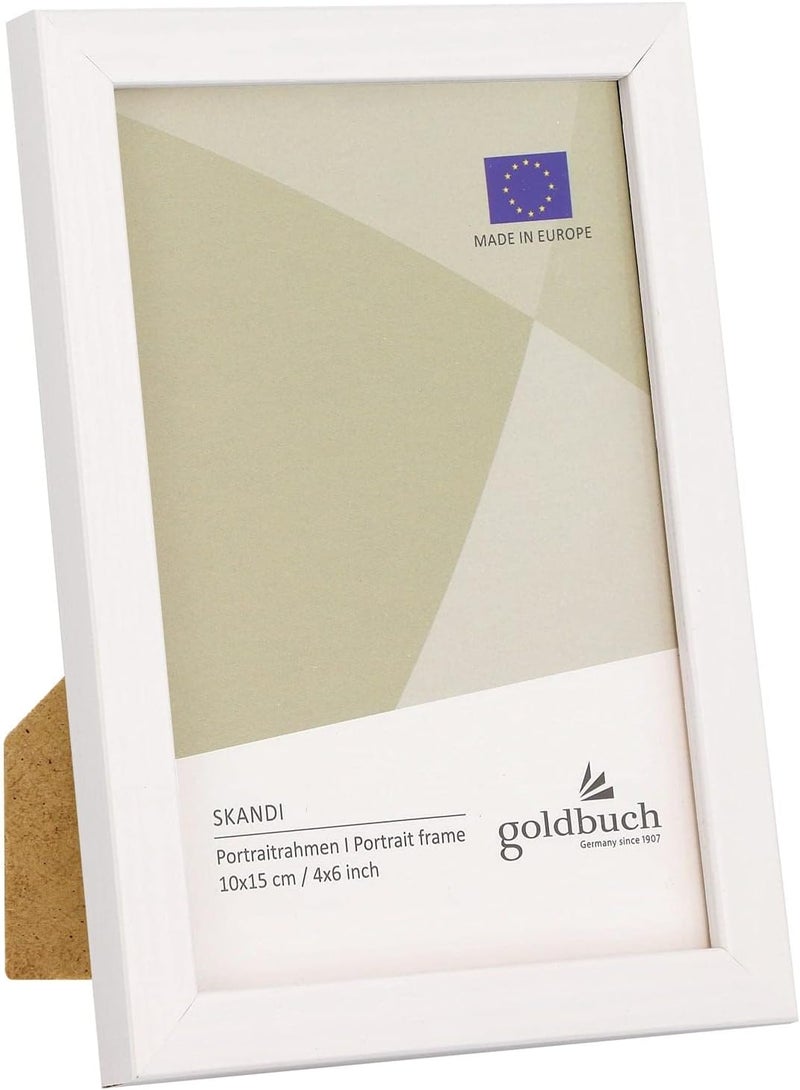 goldbuch Skandi 90 0993 Picture Frame 13 x 18 cm Single Frame Made of Real Wood, Portrait Frame for Standing, Wooden Frame with Wall Mount, Photo Frame, White Frame - Image 5