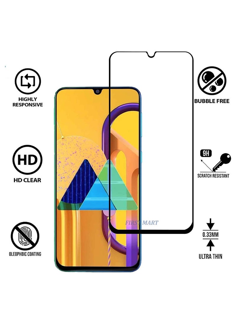 ELTRAZONE ,Samsung Galaxy M30s / M30 / M31 / M21 / A30 / A30s / A50 / A50s Full Edge-to-Edge Screen Protection Tempered Full Glue Glass  - Image 2