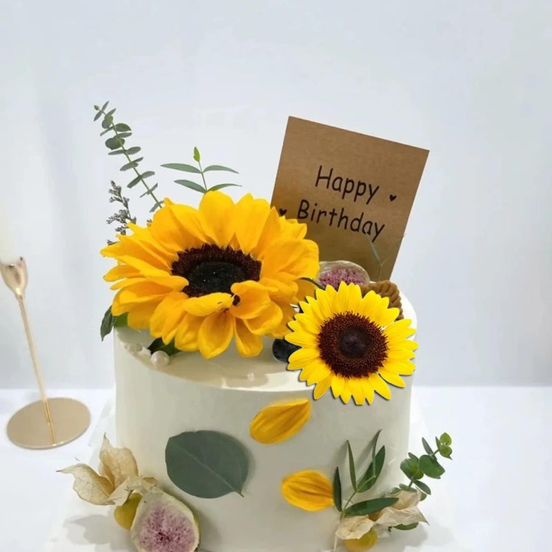 Sijiangmold Sunflower Fondant Molds Sunflower Stamen Silicone Mold For Cake Decorating Candy Chocolate Gum Paste Crafting Polymer Clay Set Of 4 - Image 5