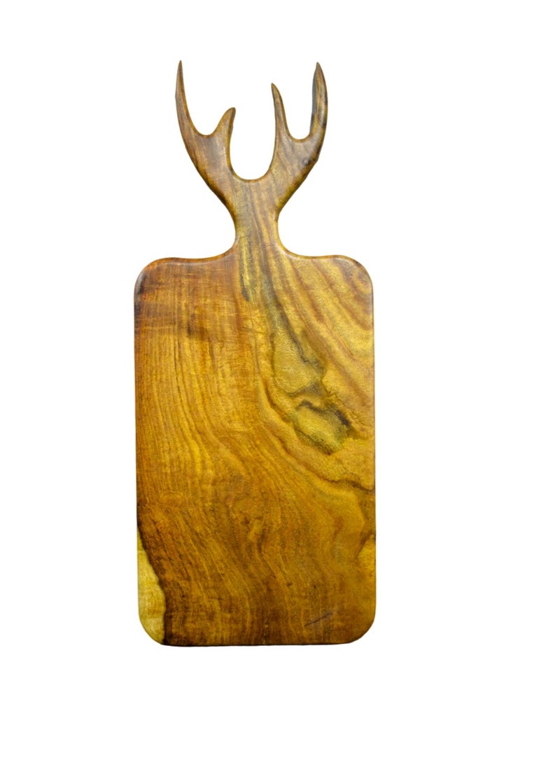 Egypt Antiques A deer antler-shaped cutting board, handmade 100% from ferret wood, produced by Egypt Antiques - Image 2