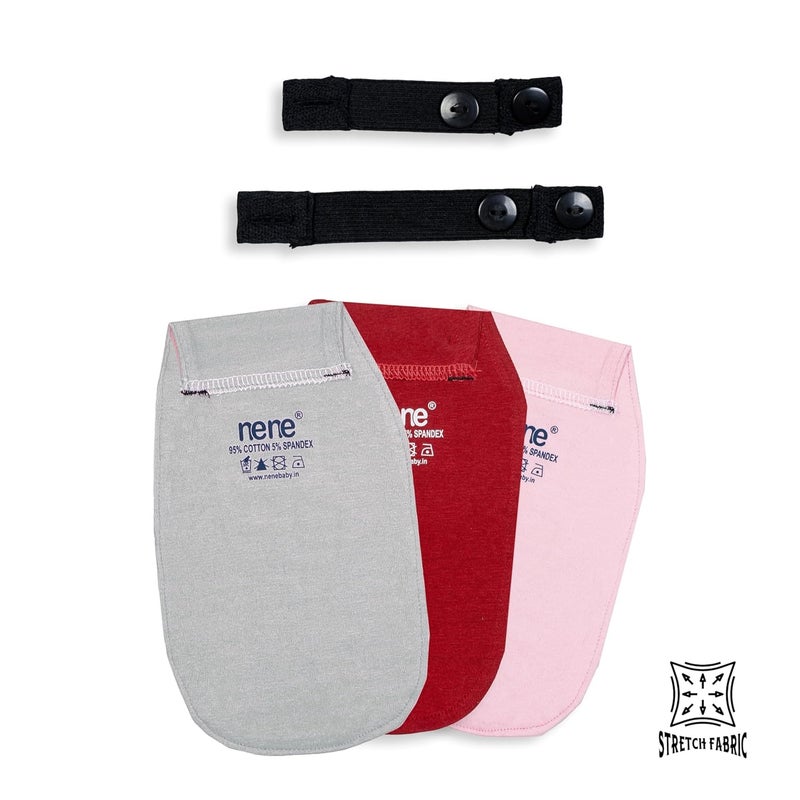 Nene Maternity Jeans Extender Kit – 3sets Adjustable Waist Extenders for Pregnant Women | Belly Bands for Pants, Elastic Stretch Button Expanders for Maternity Wear - Image 2