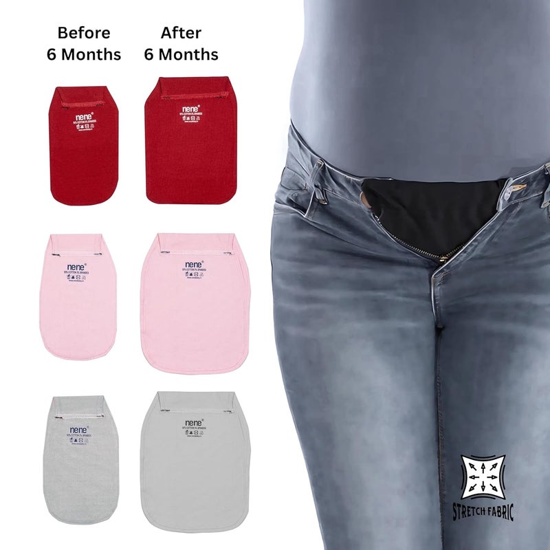 Nene Maternity Jeans Extender Kit – 3sets Adjustable Waist Extenders for Pregnant Women | Belly Bands for Pants, Elastic Stretch Button Expanders for Maternity Wear - Image 5