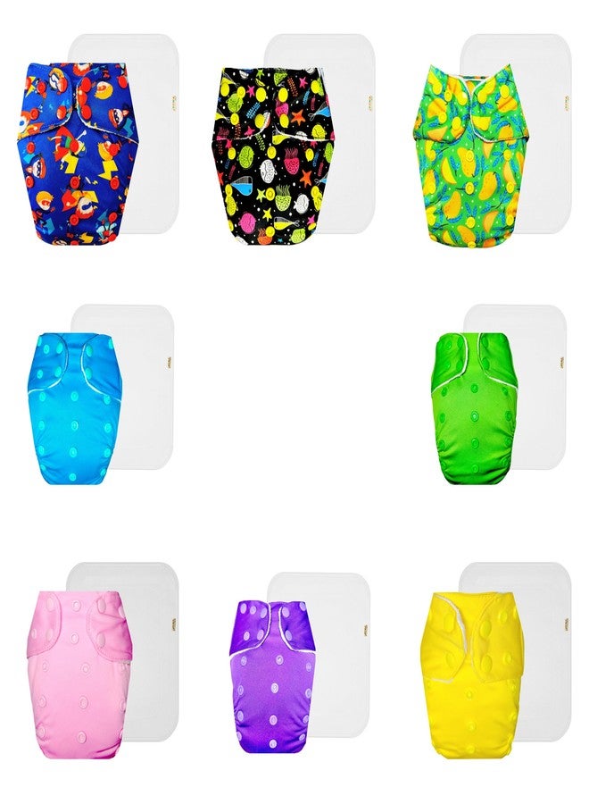 حفاضات دمبلدو القماشية الممتازة مع حشوة قطنية (عبوة من 8) | مضادة للحساسية | حشوة ماصة بست طبقات | مناسبة للسفر | مثالية للأطفال الصغار | من 3 أشهر إلى 3 سنوات | للجنسين - Image 1