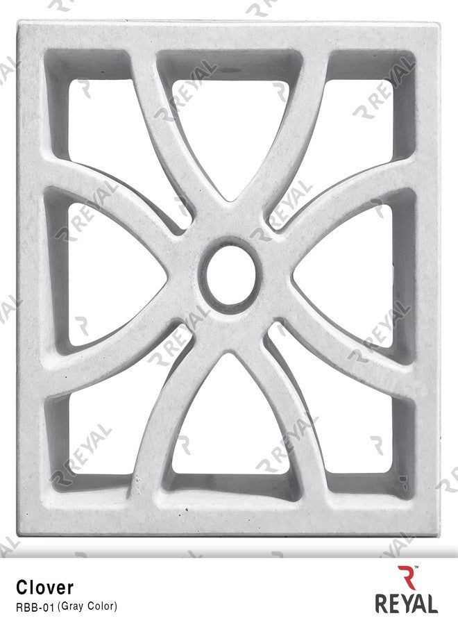 Reyal 8x8 FLOWER Cement Breeze Block Mold Elevation Jali Mould Terracotta Block Mold 60mm - Image 2