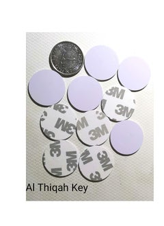althiqahkey RFID Smart Changeable Card IC coin Card Keyfob with Block 0 Writable 13.56Mhz Mifare M1 1K S50  Works on UID Series Entry Access Proximity Card with round sticker 50  pieces  - Image 1