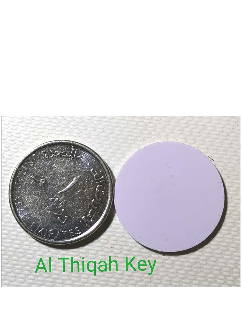 althiqahkey RFID Smart Changeable Card IC coin Card Keyfob with Block 0 Writable 13.56Mhz Mifare M1 1K S50  Works on UID Series Entry Access Proximity Card with round sticker 50  pieces  - Image 2