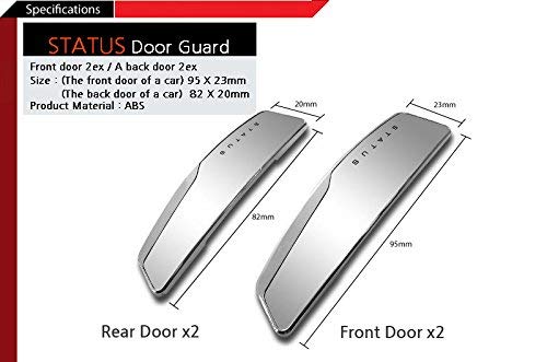 STATUS 4Pcs High Glossy Slim Door Edge Guards Bumper Protector Trim Guard Sticker Molding for Motors Auto Vehicle (White) - Image 3