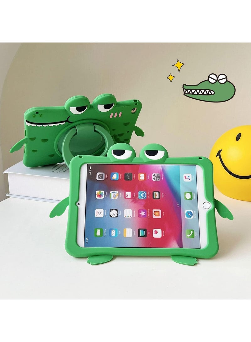 عام حافظة لوحي لجهاز Samsung Galaxy Tab A9 Plus بمقاس 11 بوصة 2023 مع حامل دوار بزاوية 360 درجة / مقبض / حزام كتف، وحافظة سيليكون مقاومة للصدمات بتصميم ديناصور لطيف ثلاثي الأبعاد. - Image 2