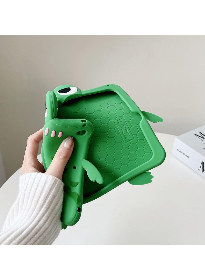 عام حافظة لوحي لجهاز Samsung Galaxy Tab A9 Plus بمقاس 11 بوصة 2023 مع حامل دوار بزاوية 360 درجة / مقبض / حزام كتف، وحافظة سيليكون مقاومة للصدمات بتصميم ديناصور لطيف ثلاثي الأبعاد. - Image 5