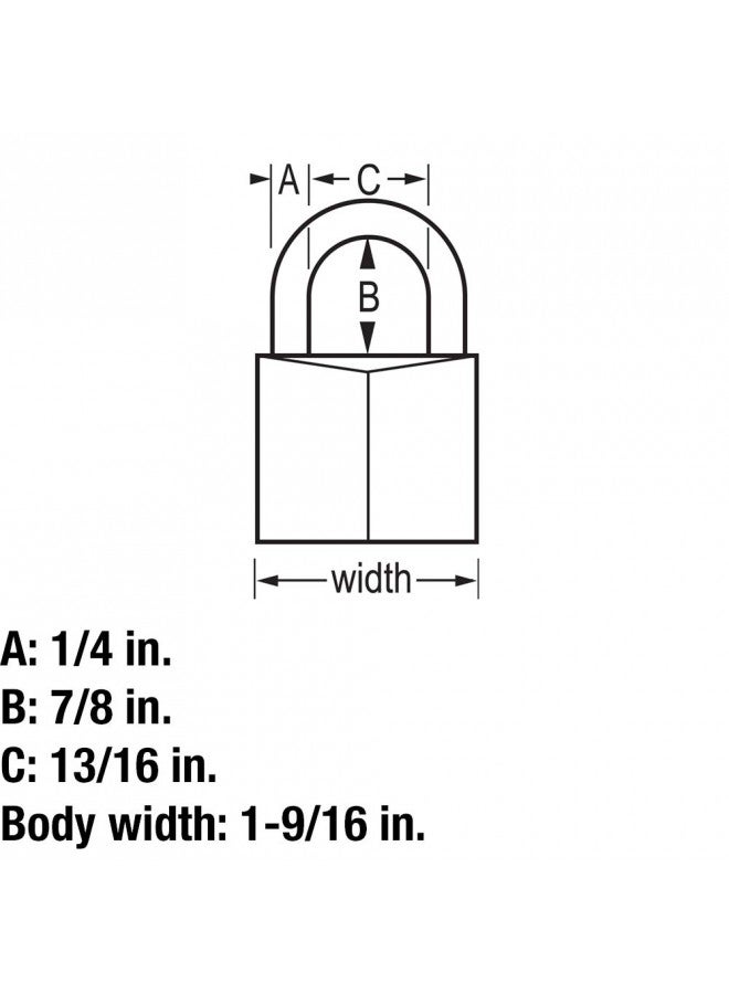 Master Lock Master Lock 140Q Solid Padlocks, 4 Pack, Keyed-Alike, Brass, Silver  - Image 5