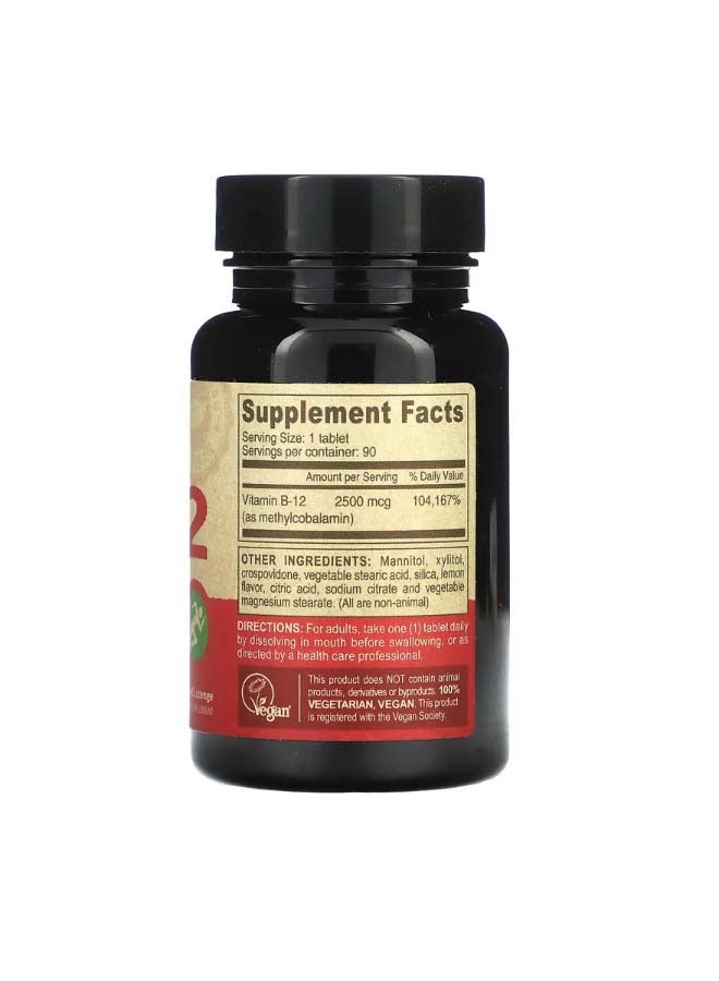Deva Vegan B12 Fast Dissolve 2500 mcg 90 Tablets - Image 2