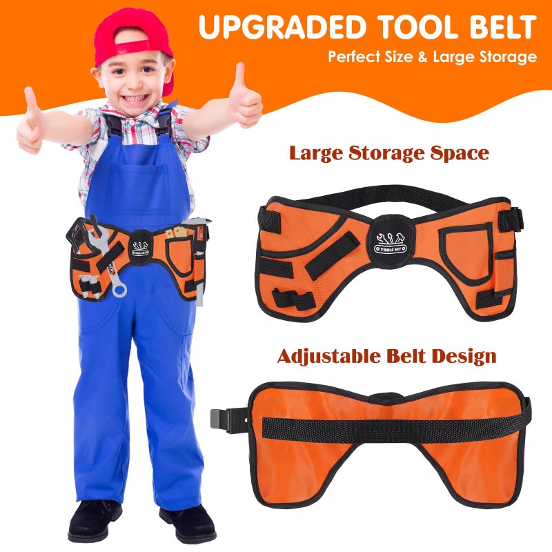 maysida Kids Tool Set- 48PCS Toddler Tool Set Toys with Electronic Toy Drill, Tool Bag&Tool Belt&Tape Measure, Pretend Play Kids Construction Tool Kits Toy for Boys, Kids Birthday Gift for Boys Girls Ages 3+ - Image 4