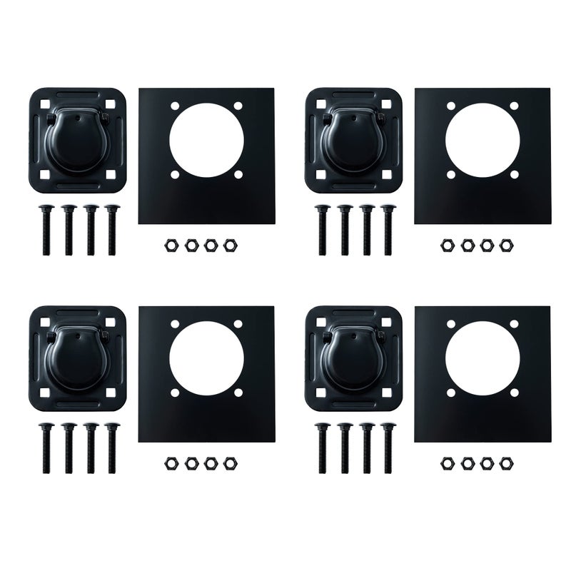 Lonffery 4 Pack Recessed D-Ring Tie Down Anchors (6,000 lb. Capacity), Heavy Duty Kit for Trailer or Deliveries, Black - Image 5