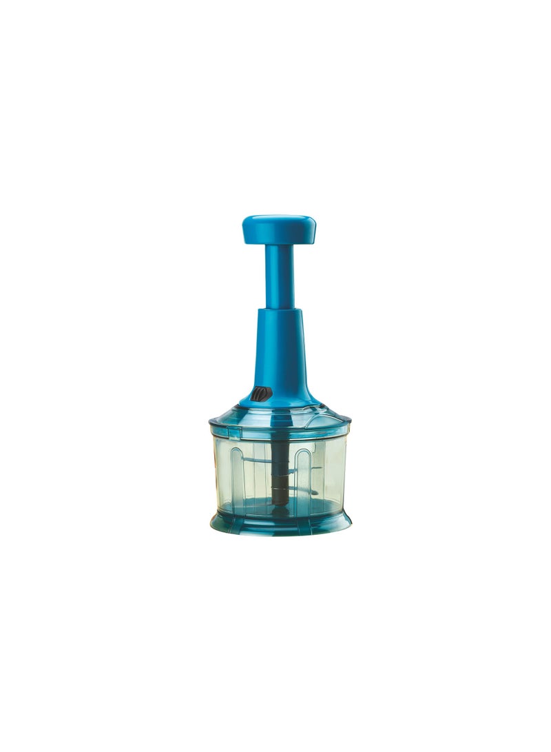 Royalford 900ml Push Chopper RF11955 Compact Chopper with 4 Blades Suitable for Chopping Vegetables and Fruits| Quick Manual Chopper| Stainless Steel Blade Assorted Colors Assorted Colors - Image 1
