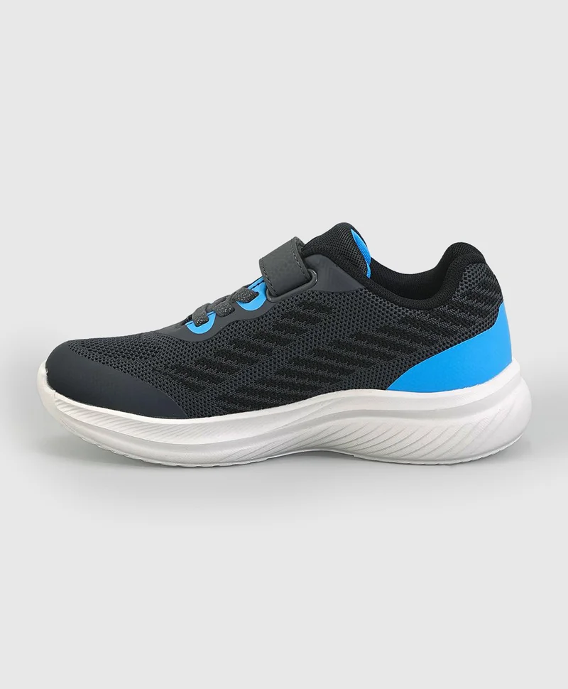 Bonfino Bonfino Hook & Loop Closure Memory Foam Shoes - Grey & Blue