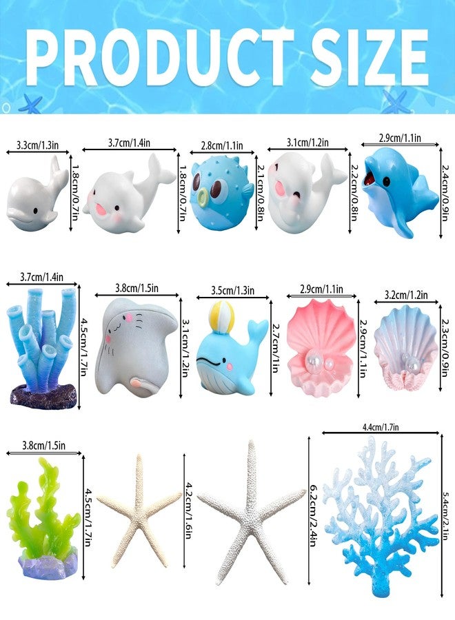 LAST HOE DOWN Ocean Cake Topper Set, Dolphin and Sea Animal Decorations, Under the Sea Theme Party Supplies - Image 3