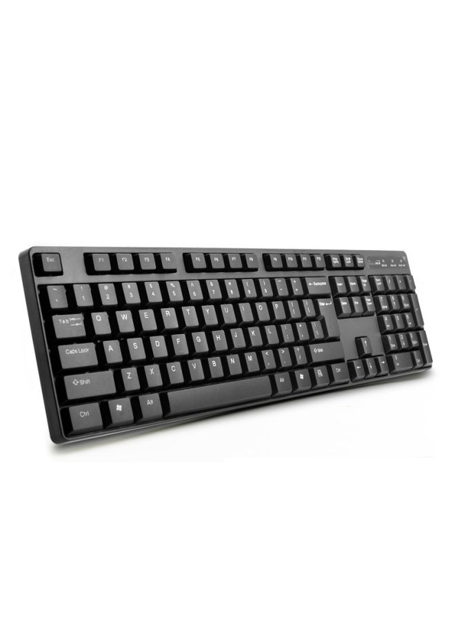 Three Giant K2 Keyboard Computer Office Home Narrow Frame Installation Distribution Business Wired USB/PS2 Round Hole Keyboard-Color:USB Flat Keyboard