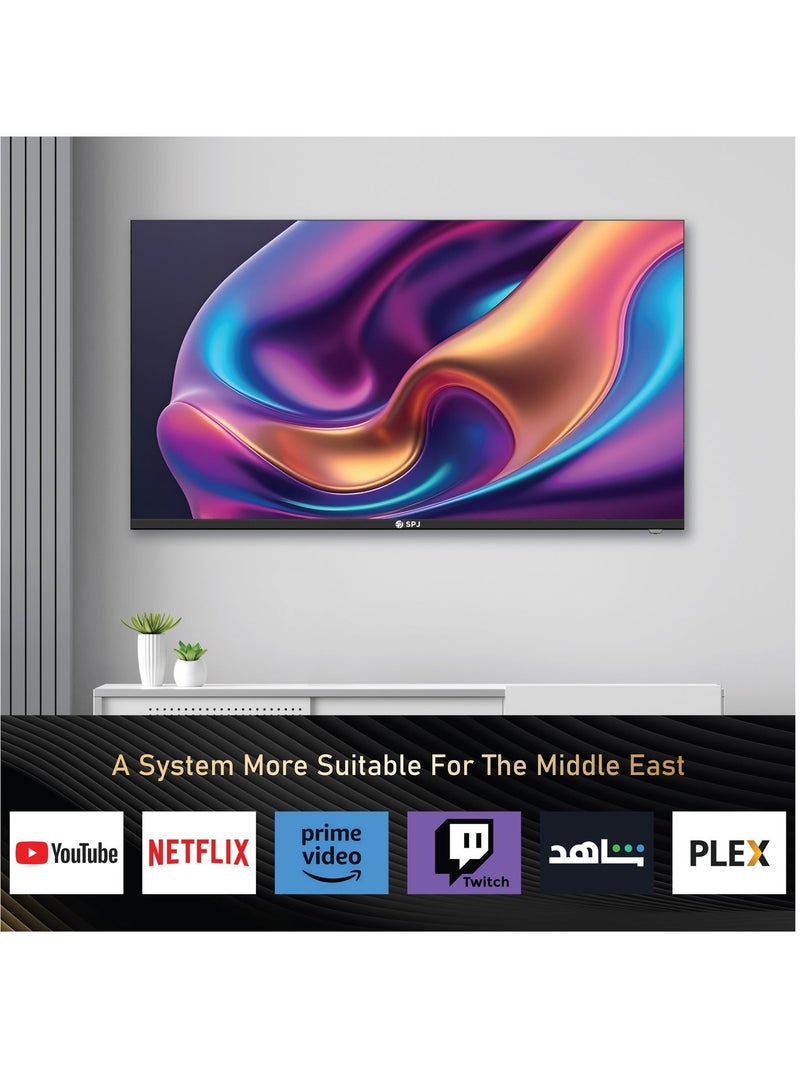 SPJ 75 Inch 4K Ultra QLED Smart WebOS TV With Qled with wall brackets, Dolby Audio, Magic Remote, Apple AirPlay, WIFI/HDMI/USB Ports, WebOS Smart TV, Apps - YouTube/Netflix/Twitch - Black - Image 4