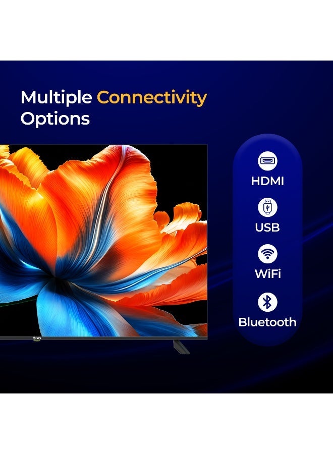 SPJ 75 Inch 4K Ultra QLED Smart WebOS TV With Qled with wall brackets, Dolby Audio, Magic Remote, Apple AirPlay, WIFI/HDMI/USB Ports, WebOS Smart TV, Apps - YouTube/Netflix/Twitch - Black - Image 4
