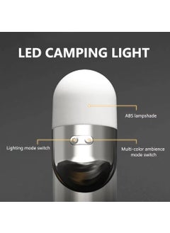 Hexwell Hexwell Capsule Shape Rechargeable Camping Lights Tent Light with RGB Color Changing Night Lamp Ambient Lighting for Campsite  - Image 2
