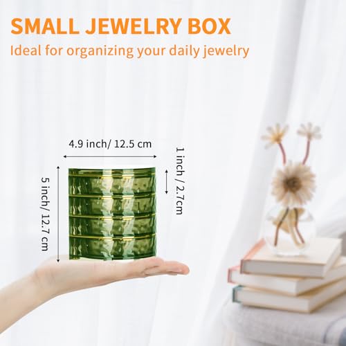 LETURE 4Layers Rotatable Jewelry Organizer Storage Box Clear Jewelry Holder Case for Ring Earring Necklaces Bracelets Makeup Hair Accessories - Image 3