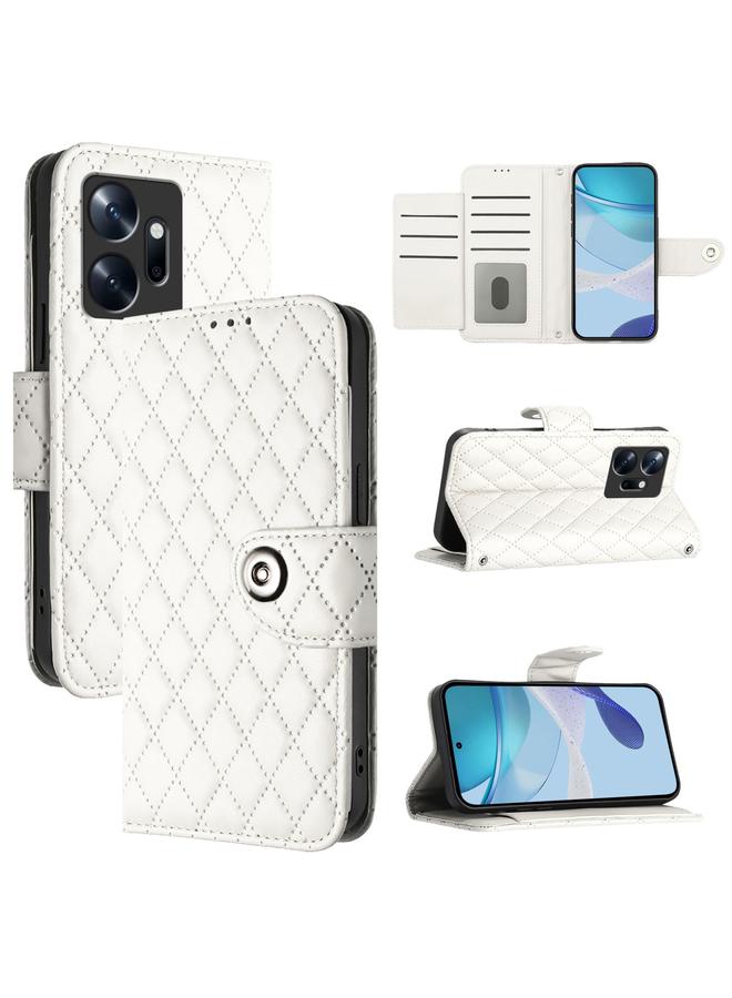 زبون جراب لهاتف Infinix Zero 20 مصنوع من الجلد بتصميم معيني مع حبل تعليق - Image 1