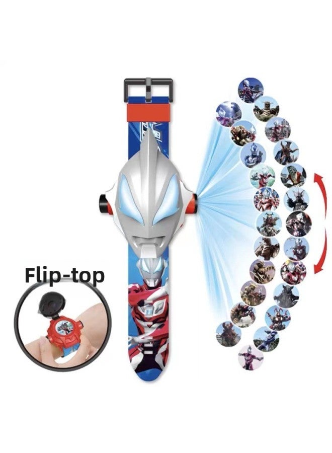 Children's Toy Cartoon Electronic Ultraman Watch 3-8 Years Old Children Primary School Boys And Girls Projection Luminous Watch-Color:Hulk (plus 10 Battery Screwdriver) - Image 3