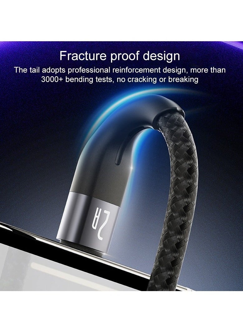 Yesido CA121L Fast Charging USB Cable for iPhone – 2A High-Speed Charging & Data Transfer, 1 Meter Black – Compatible with iPhone, iPad, iPod – Premium Charging Cord, Durable, Tangle-Free Design, Ideal for Home, Office & Travel Use - Image 5