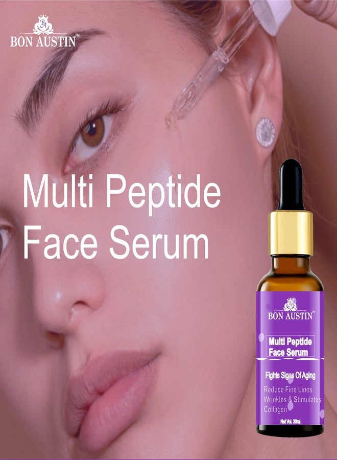 Bon Austin Multi Peptide Face Serum for Ageless Younger Skin | Collagen Boosting, Hydrating & Overnight Repair Serum | For Men & Women (30ML) Pack of 1 - Image 3