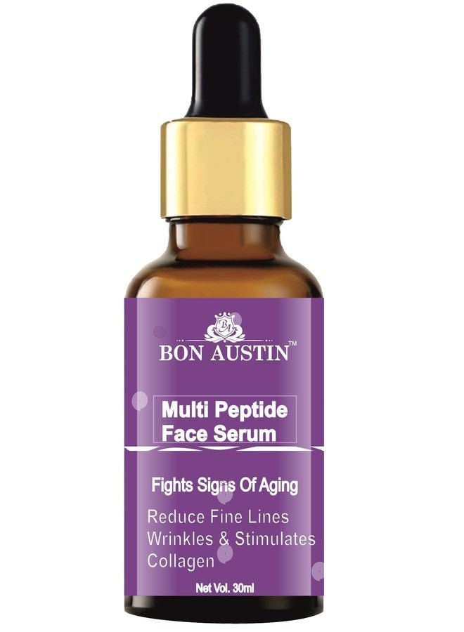 Bon Austin Multi Peptide Face Serum for Ageless Younger Skin | Collagen Boosting, Hydrating & Overnight Repair Serum | For Men & Women (30ML) Pack of 1 - Image 1