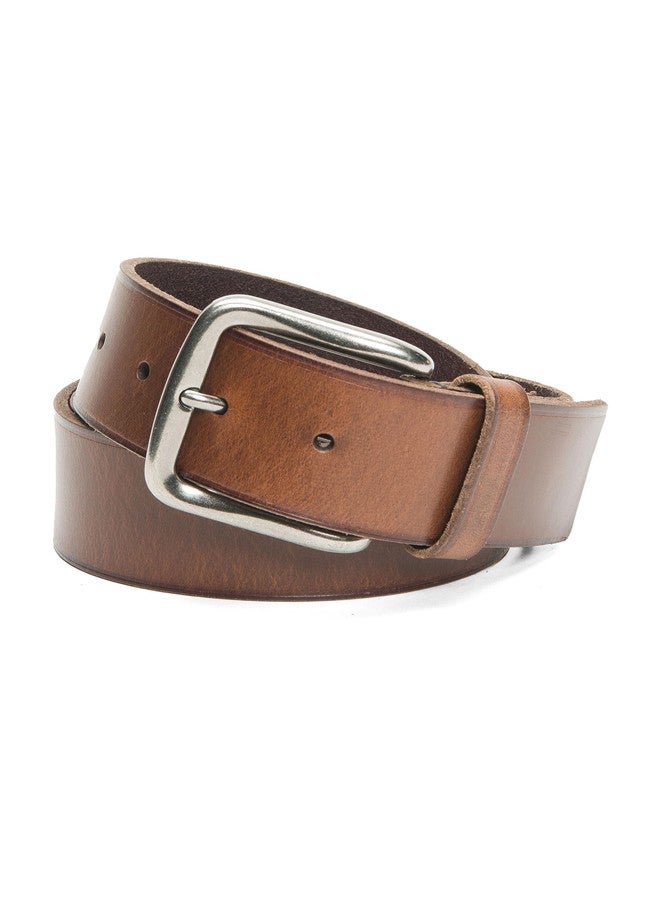 Frye Men's 40mm Flat Panel Leather Belt, Tan, 32