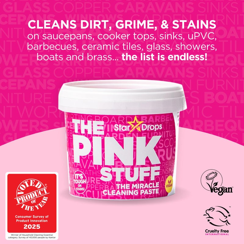 Stardrops - The Pink Stuff - The Miracle Scrubber Kit - 2 Tubs of The Miracle Cleaning Paste With Electric Scrubber Tool and 4 Cleaning Brush Heads - Image 2