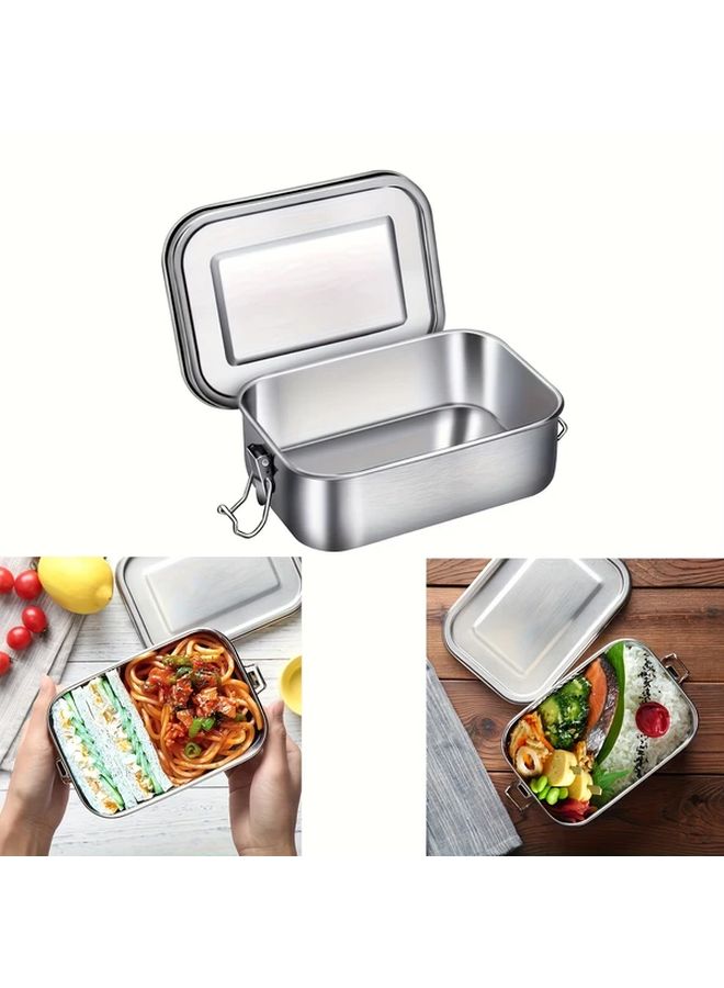 Stainless Steel 304 Food Grade Bento Box 28.74oz Square Rust Resistant - Image 5