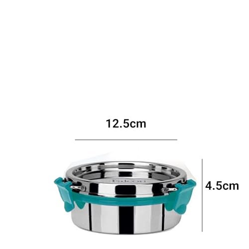PDDFALCON Stainless Steel EcoNxt Max Lunch Box Set, 100% Leak-Proof, BIS Certified, Jindal Seal & Made in India -Sea Green (300ml) - Image 2
