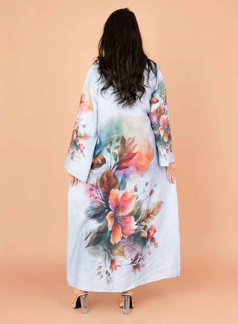 IKKXA Graceful Floral Highlight Jalabiya IN1848