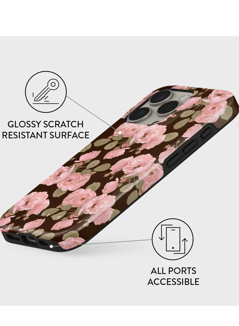 بورجا حافظة Burga iPhone 16 Pro Max، غلاف صلب مكون من قطعتين + جزء داخلي من مادة TPU، ممتص للصدمات، يمكن الوصول إلى جميع المنافذ، إطار مرتفع لحماية الشاشة والكاميرا، طباعة عالية الجودة لا تبهت أبدًا، وردة الصحراء