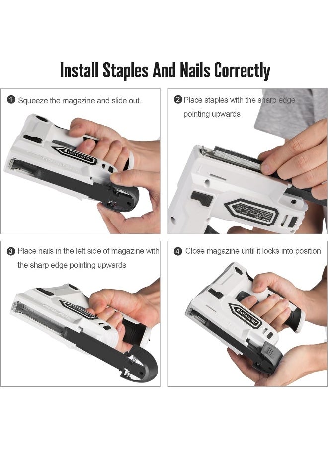 Bielmeier  Electric Staple Gun, 2 In 1 Lithium-Ion Electric Stapler, 5V Cordless Brad Nailer Kit With Staples Nails, Usb Charger, Power Tacker For Upholstery, Material Repair, Carpentry, Diy, Black - pzsku/Z3D0CD57B7521636840DBZ/45/_/1722074700/b8502db0-8eef-47a1-8917-997c4bf7b940