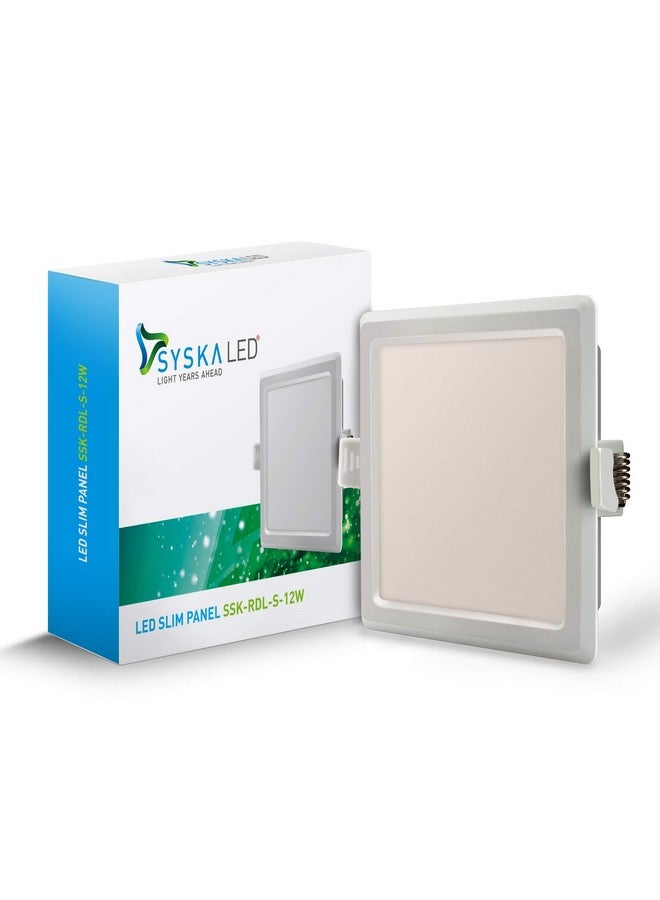 SYSKA (SSK-RDL-S-12W-4000K Warm White Rdl Led Slim Downlight (Cool Day Light, Polycarbonate) - Image 1