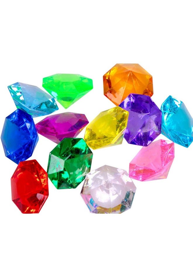 jollylife - 36Pcs Acrylic Diamond Gems Jewels Pirate Treasure Chest Hunt Party Favors 25 Carat Diving Gem Pool Toys - Image 1