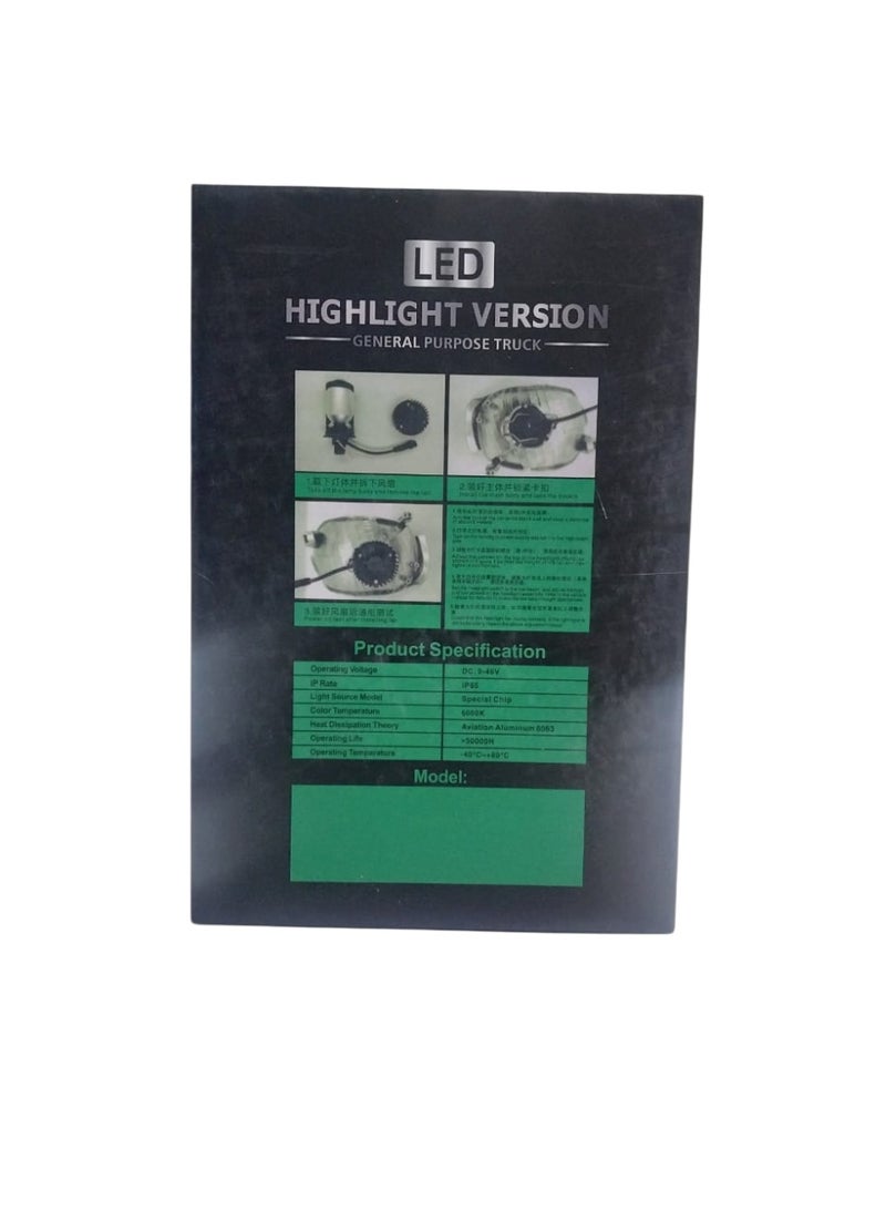 أما طقم مصابيح أمامية للسيارة بتقنية LED T11 H4، أقصى سطوع 6000 كلفن - Image 2