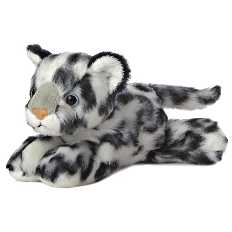AuroraÂ® Adorable Mini Flopsieâ„¢ Snow Leopard Stuffed Animal - Mini Companions Ready for Playful Adventures - for Kids All Ages, Toddlers, Adults, and Families - Gray 8 Inches - Image 1